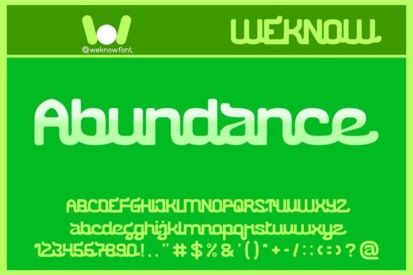 Abundance: A Contemporary Script for Modern Design