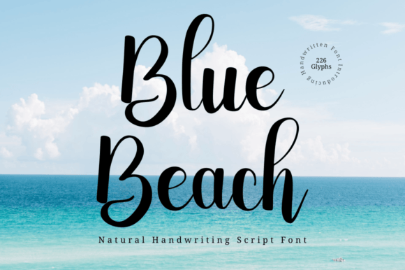 Blue Beach: A Handwritten Font for Creative Projects