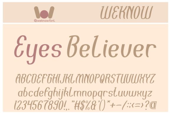 Eyes Believer: A Balanced Handwritten Typeface for Creative Projects