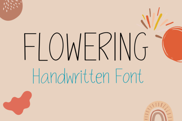 Frowering: A Sweet Handwritten Font for Creative Designs