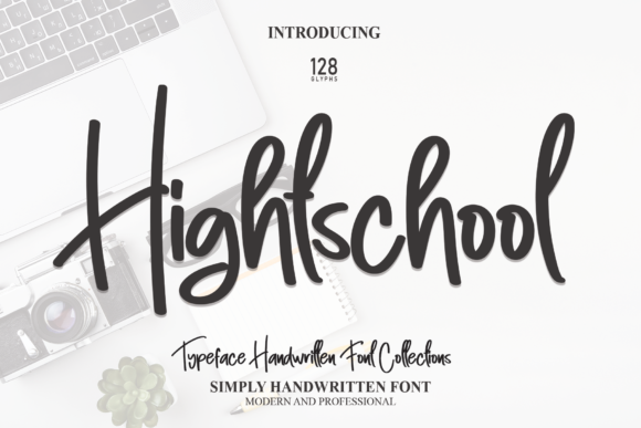 Hightschool: A Handwritten Script Font for Creative Projects