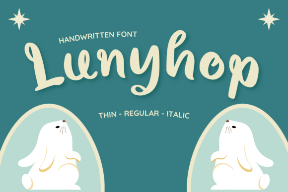Lunyhop: A Joyful Handwritten Font for Whimsical Designs
