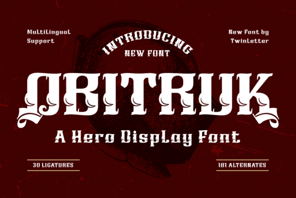 Meet Obitruk: A Bold Serif Display Font for Dynamic Projects